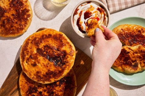 Chili Crisp Cottage Cheese Flatbreads - select to zoom