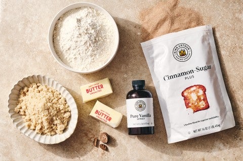 Cinnamon-Sugar Doughnut Muffins ingredients - select to zoom