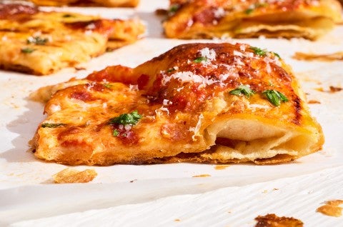 A slice of Flaky Puff Crust Pizza - select to zoom