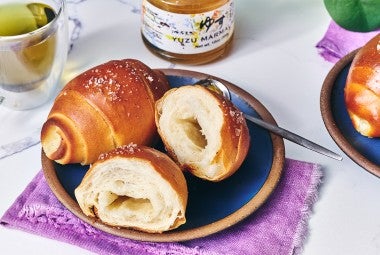Three Salt Bread on a plate